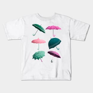 Fun Umbrellas Pattern - Spring Palette Kids T-Shirt